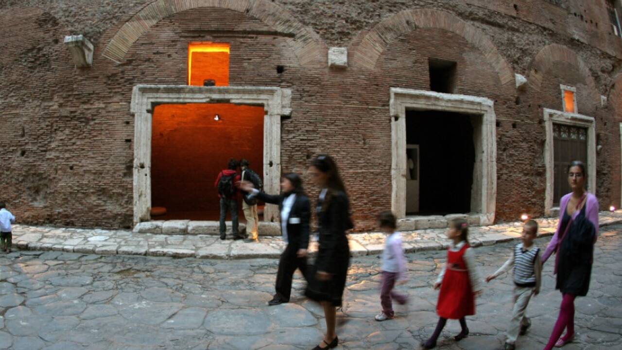 Das Museo dei Fori Imperiali di Roma blickt zurück auf 1350  Das Museo dei Fori Imperiali di Roma blickt zurück auf 1350