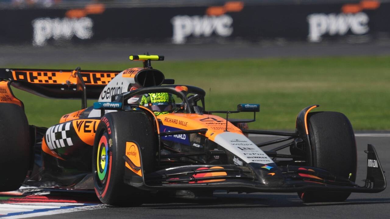 McLaren-Pilot Lando Norris fuhr der Konkurrenz in Mexiko auf und davon.  McLaren-Pilot Lando Norris fuhr der Konkurrenz in Mexiko auf und davon.