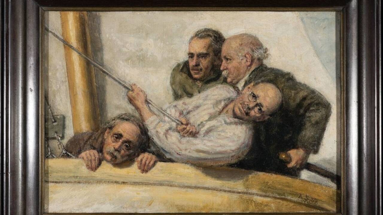 Ernest Neuschul, „Kleideranprobe“, 1946/49  Ernest Neuschul, „Kleideranprobe“, 1946/49