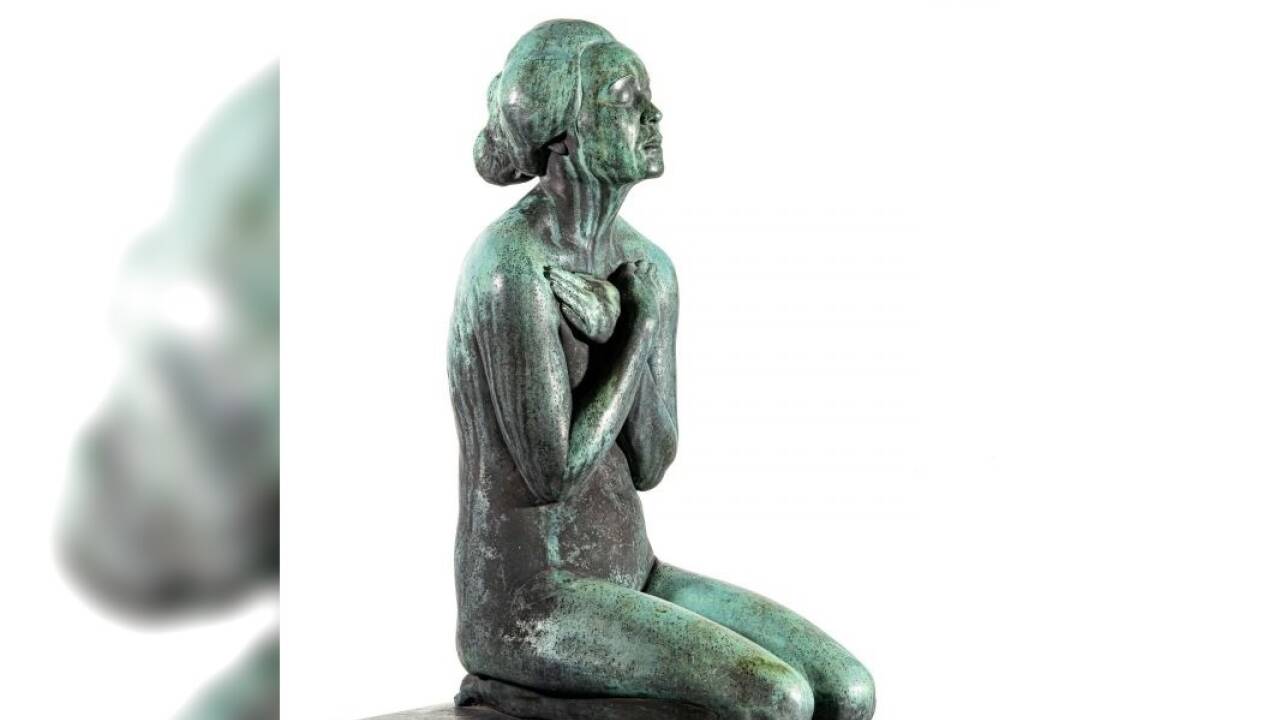 Alexander Oppler, „Demut“, ohne Datum, Bronze  Alexander Oppler, „Demut“, ohne Datum, Bronze