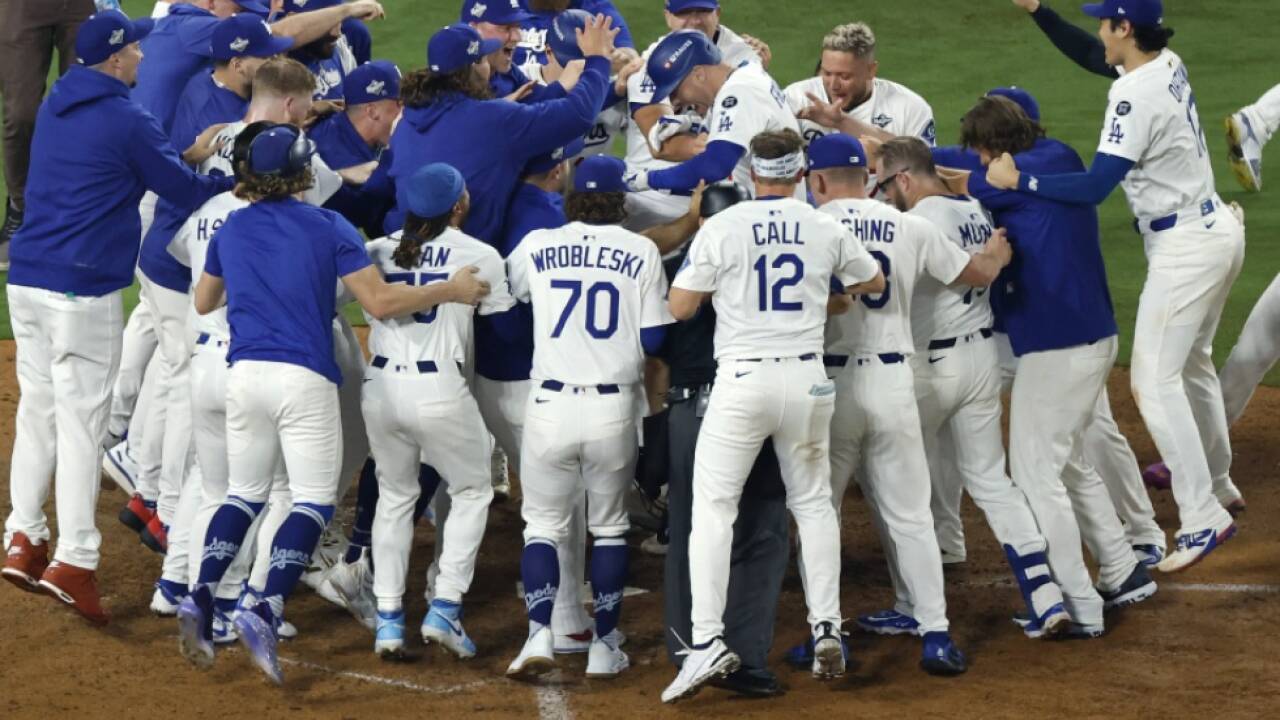 Kollektiver Jubel der Los Angeles Dodgers  Kollektiver Jubel der Los Angeles Dodgers