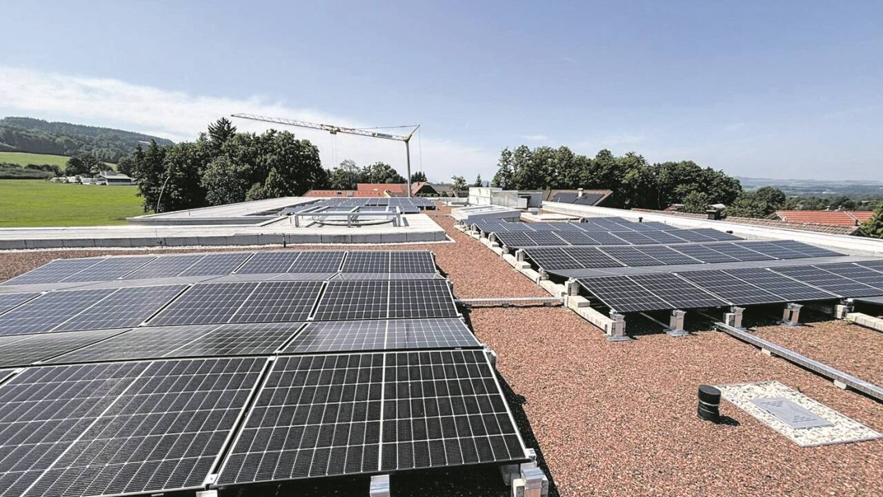 Die PV-Anlage auf dem Dach der Kita Reitberg.  Die PV-Anlage auf dem Dach der Kita Reitberg.