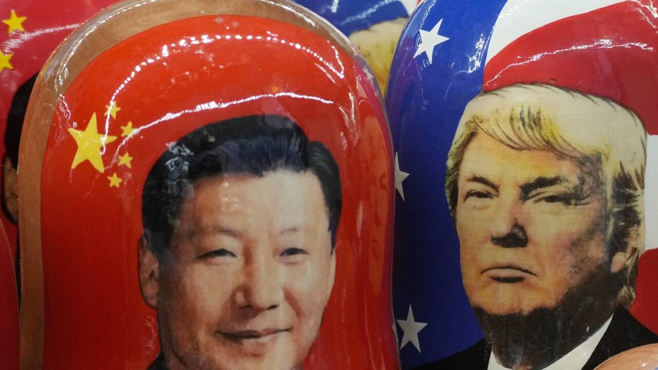 Zwei Männer mit Machtanspruch: Xi Jinping und Donald Trump.  Zwei Männer mit Machtanspruch: Xi Jinping und Donald Trump.