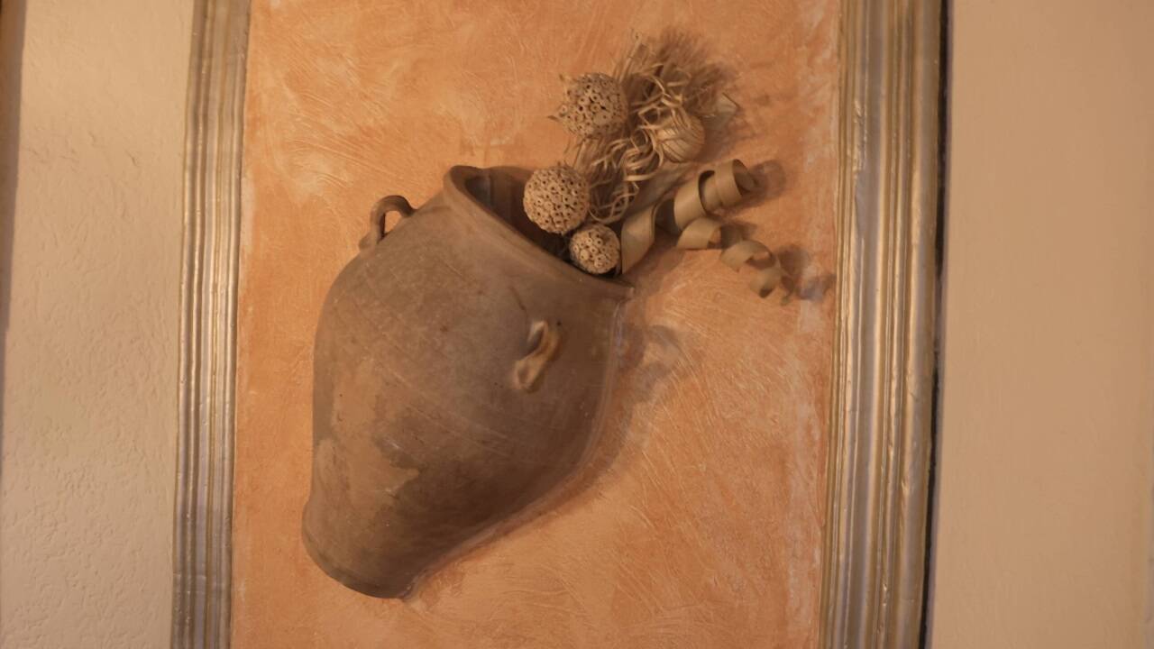 Griechische Details im Lokal  Griechische Details im Lokal