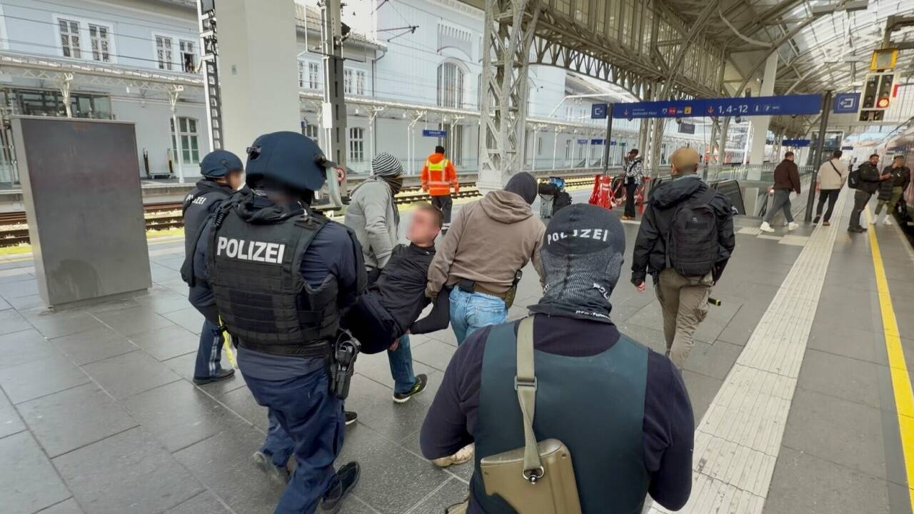 Eine mutmaßliche gefährliche Drohung im Zug endete mit einer Festnahme.  Eine mutmaßliche gefährliche Drohung im Zug endete mit einer Festnahme.