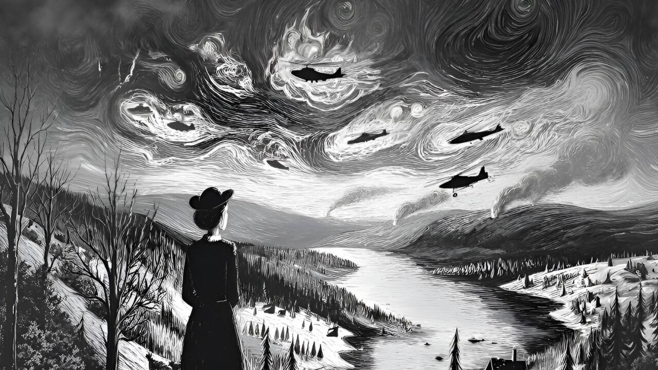 Hubschrauber, die in das Tal einfliegen: Eine lebendige Erinnerung – verbunden mit starken Emotionen. Hubschrauber, die in das Tal einfliegen: Eine lebendige Erinnerung – verbunden mit starken Emotionen.