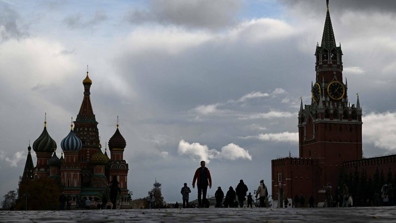 Herbstwetter auf dem Roten Platz in Moskau. Herbstwetter auf dem Roten Platz in Moskau.