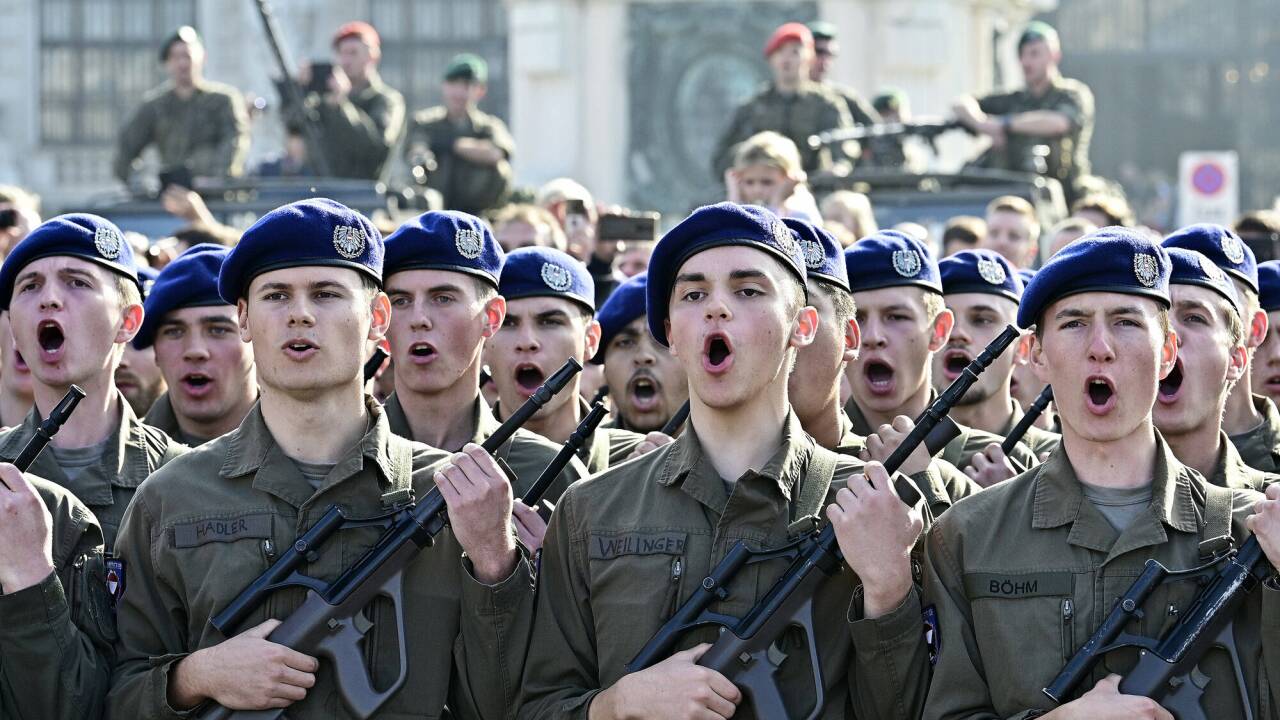 Angelobung der Rekruten am Nationalfeiertag. 