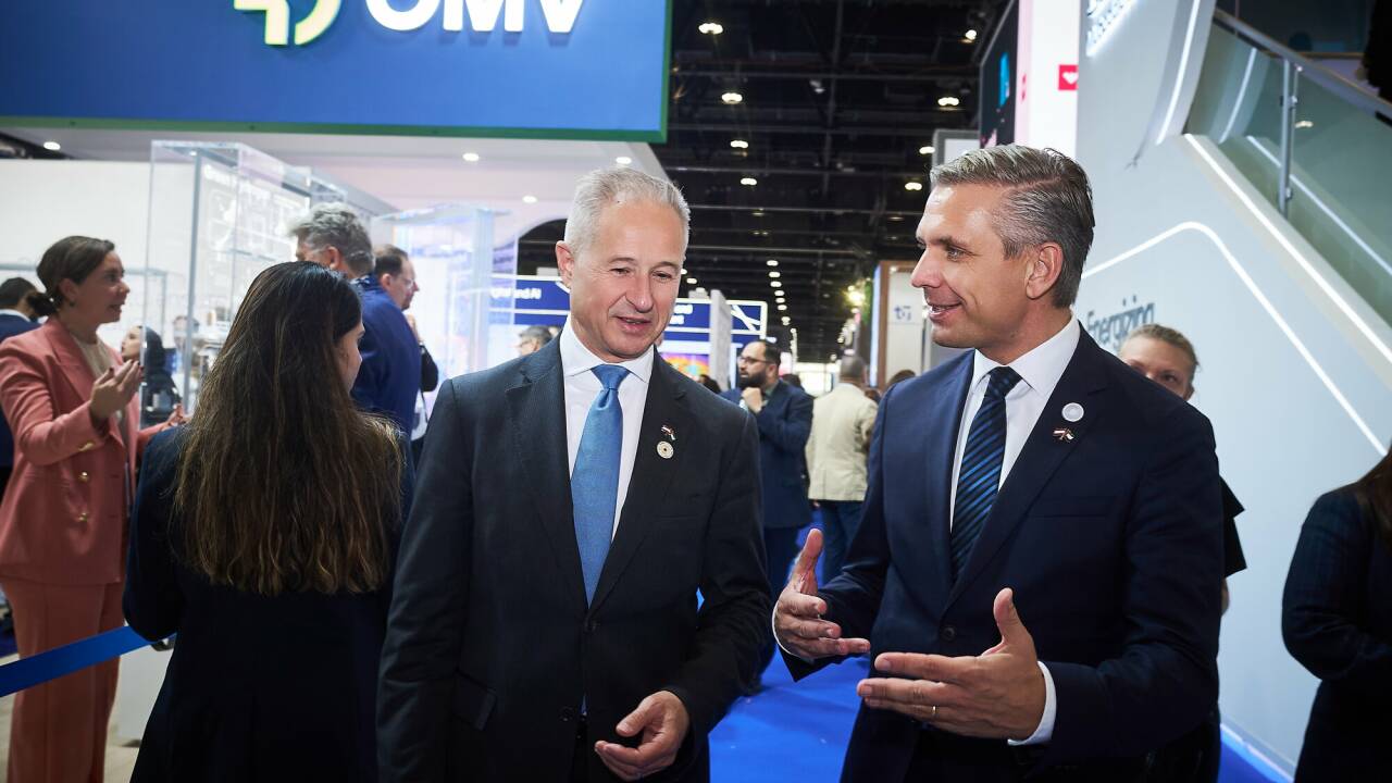 OMV-Chef Alfred Stern, Minister Wolfgang Hattmannsdorfer OMV-Chef Alfred Stern, Minister Wolfgang Hattmannsdorfer