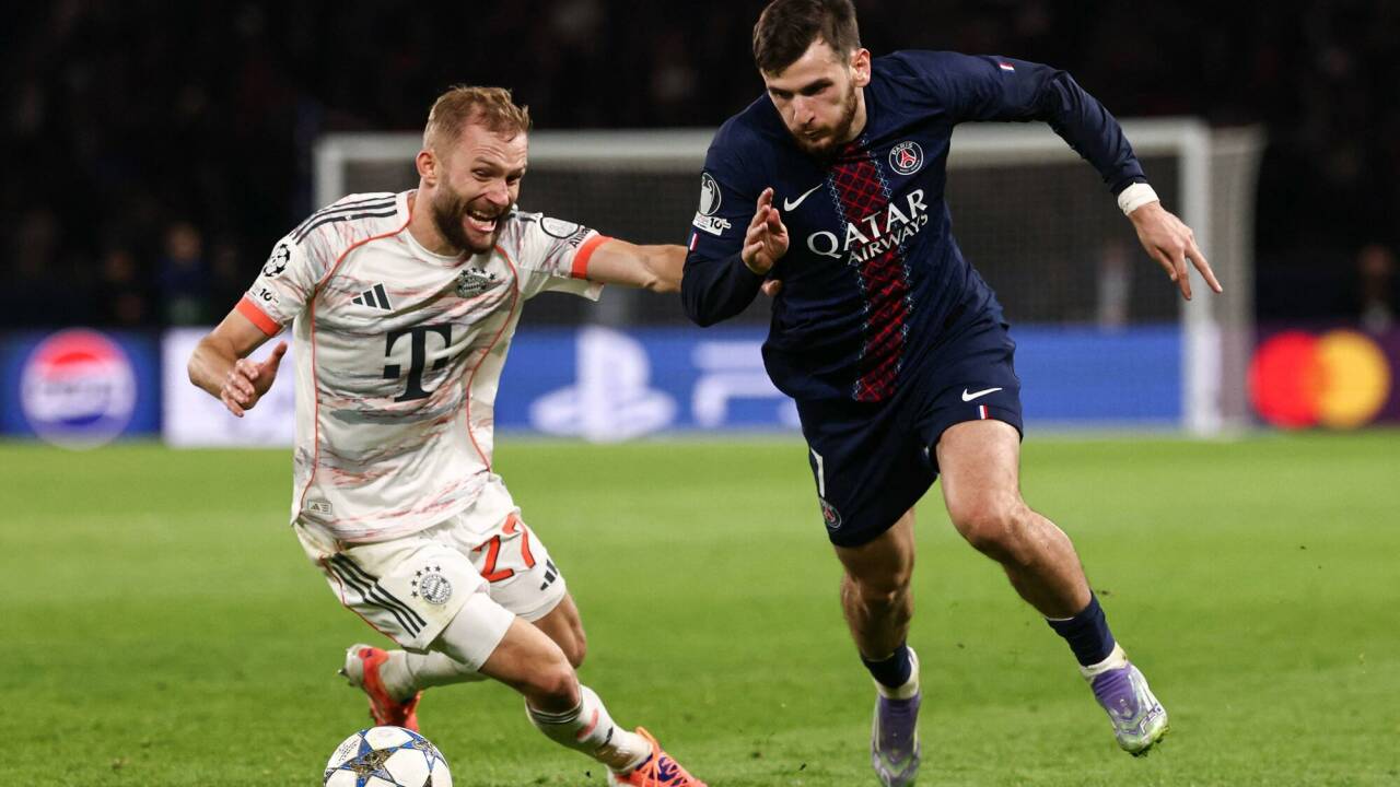 Konrad Laimer hat die Weltstars unter Kontrolle – wie am Dienstag PSG-Spieler Khvicha Kvaratskhelia. 