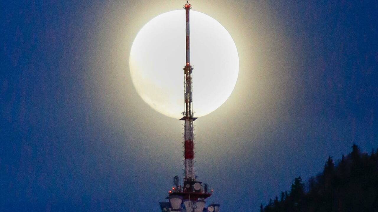 Gegen 23.15 Uhr wird der Mond besonders groß zu sehen sein. 