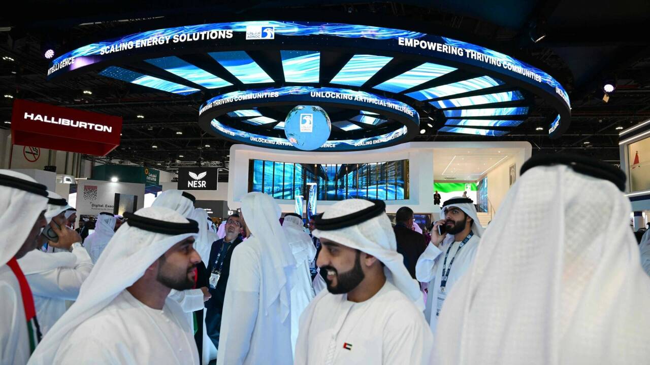 Gedränge am Stand der Abu Dhabi National Oil Company (Adnoc) bei der Internationalen Petro-Energie-Messe Adipec im Wüstenstaat Anfang dieser Woche. Gedränge am Stand der Abu Dhabi National Oil Company (Adnoc) bei der Internationalen Petro-Energie-Messe Adipec im Wüstenstaat Anfang dieser Woche.