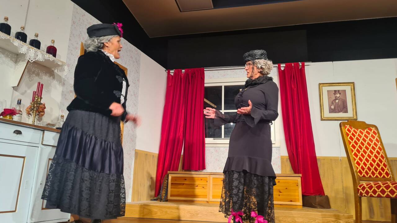 Ulli Fißlthaler (l.) und Maria Liebenwein spielen in „Arsen und Spitzenhäubchen“ mit dem Theater Anthering die männermordenden Schwestern Abby und Martha Brewster. Am Freitag ist Premiere. Ulli Fißlthaler (l.) und Maria Liebenwein spielen in „Arsen und Spitzenhäubchen“ mit dem Theater Anthering die männermordenden Schwestern Abby und Martha Brewster. Am Freitag ist Premiere.