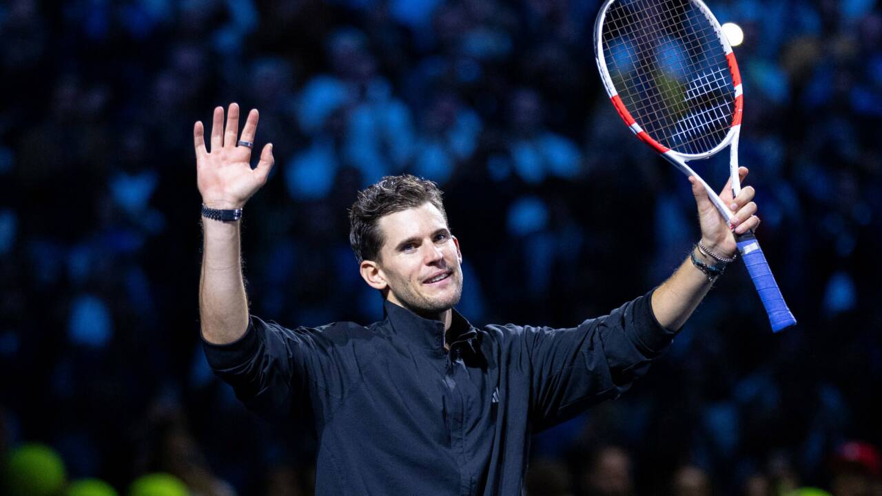 Dominic Thiem spielt bei einem Schaukampf-Turnier in Ischgl. Dominic Thiem spielt bei einem Schaukampf-Turnier in Ischgl.