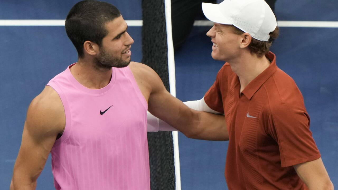 Carlos Alcaraz und Jannik Sinner. Carlos Alcaraz und Jannik Sinner.