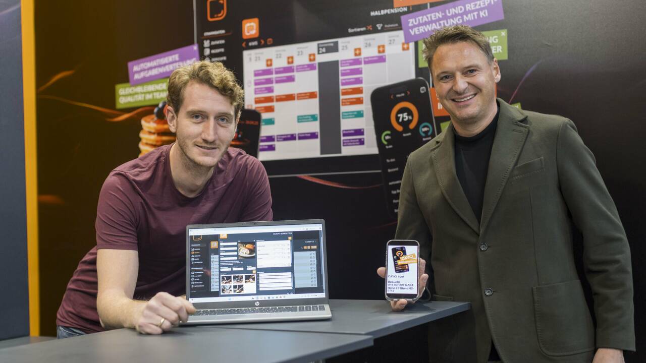 Jan Großheim und Peter Rohrmoser haben früher Hauben erkocht und wollen jetzt anderen Küchenchefs mit der App Cayci das Leben leichter machen. Jan Großheim und Peter Rohrmoser haben früher Hauben erkocht und wollen jetzt anderen Küchenchefs mit der App Cayci das Leben leichter machen.