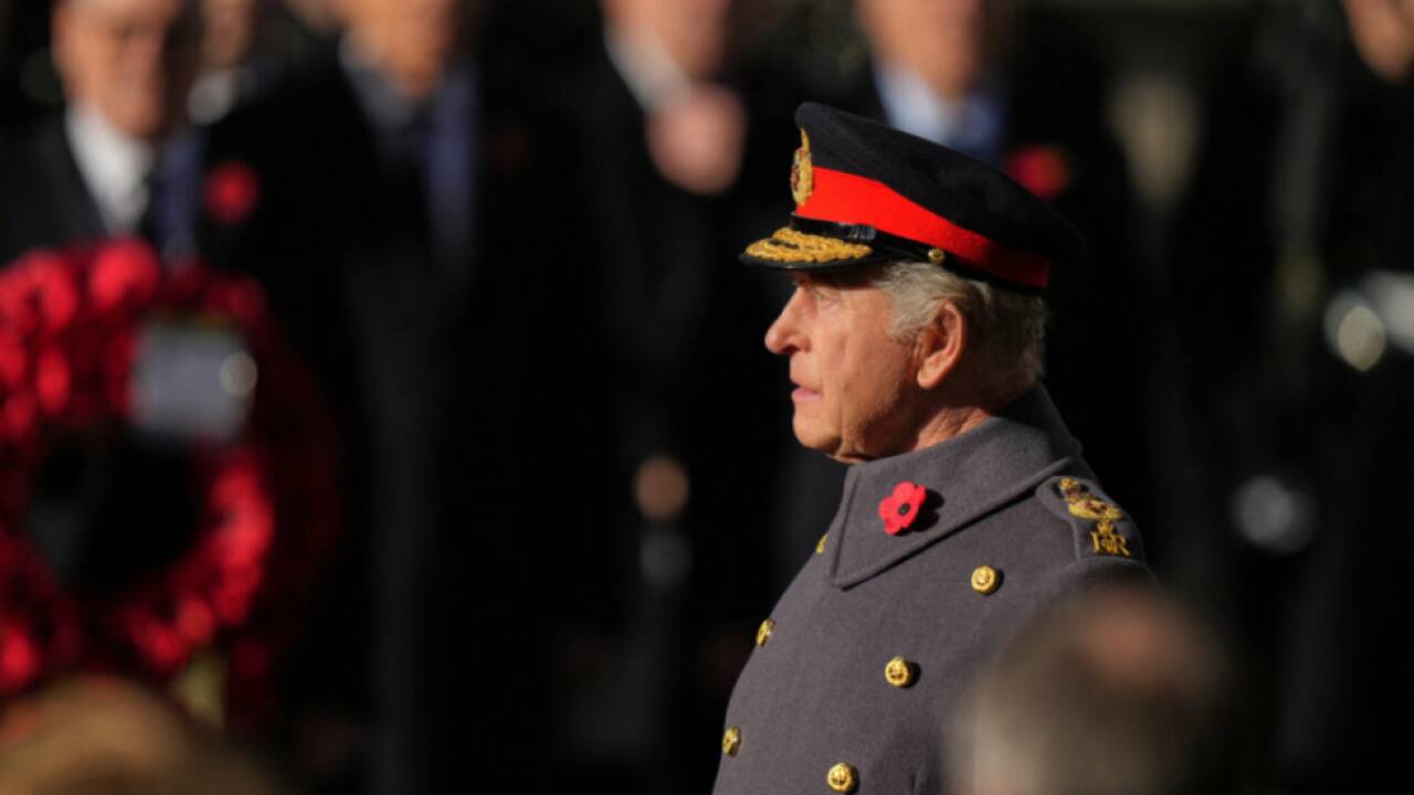 König Charles III. bei der Gedenkzeremonie in London König Charles III. bei der Gedenkzeremonie in London