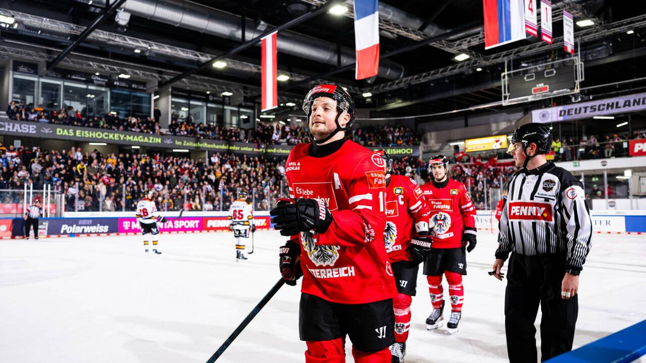 Dominic Zwerger traf in seinem 100. Länderspiel Dominic Zwerger traf in seinem 100. Länderspiel