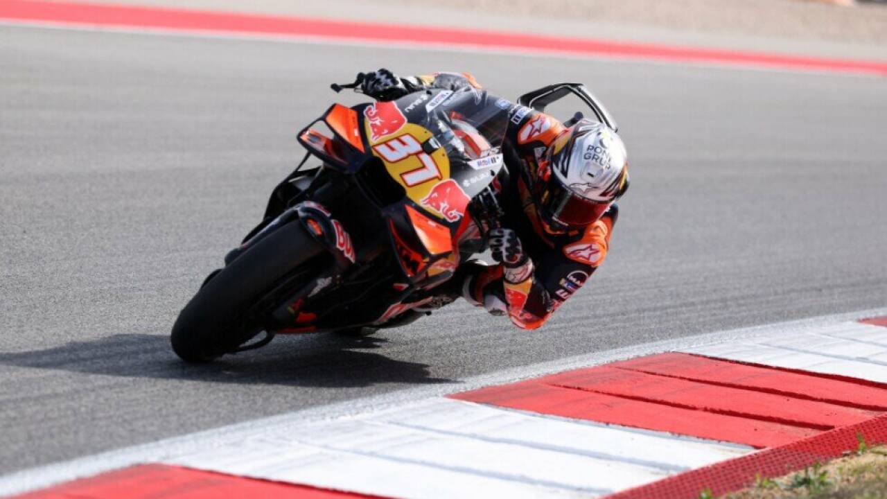 Pedro Acosta in Portugal auf seiner KTM MotoGP-Dritter Pedro Acosta in Portugal auf seiner KTM MotoGP-Dritter