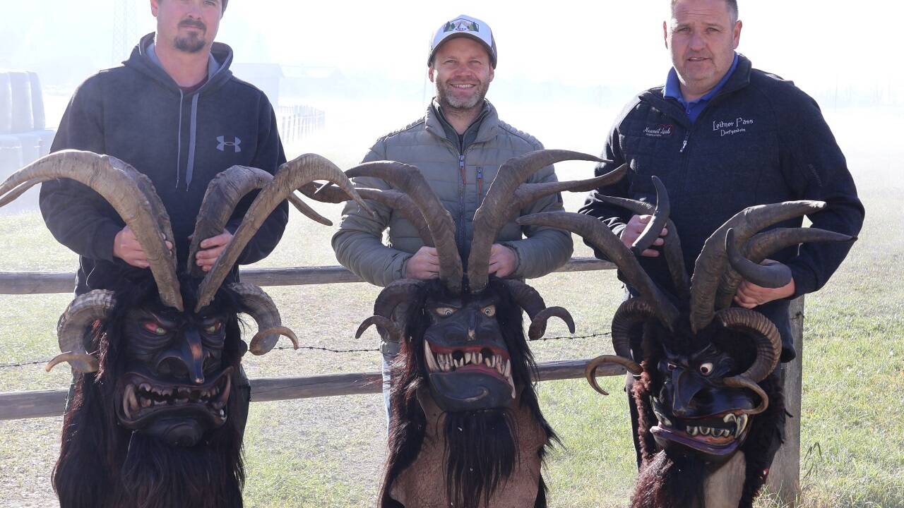 Von links: Daniel Wallner, Robert Kranabetter und Georg Leitner sind leidenschaftlich gern Krampusse.  