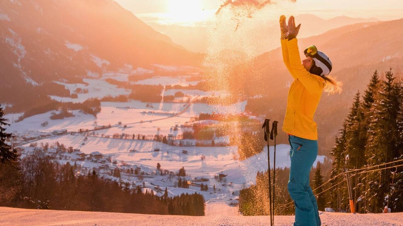 Im Familienskigebiet Weißbriach fühlen sich Wiedereinsteiger und Skianfänger gleichermaßen wohl.  