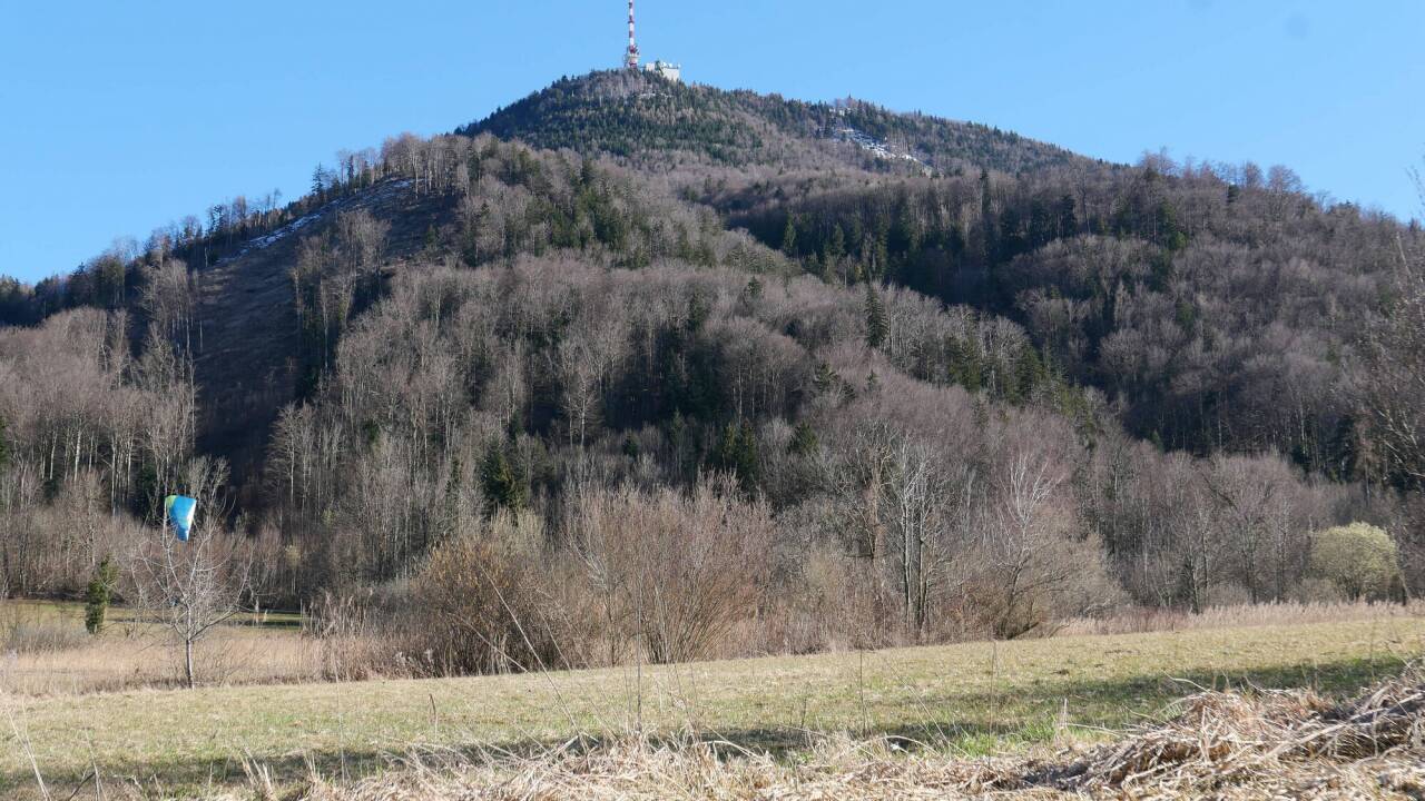 Gaisberg-in-Salzburg-Teilsperre-des-Rundwanderwegs