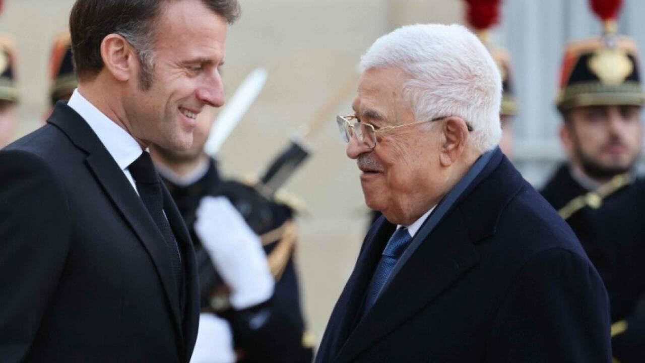 Frankreichs Präsident Macron empfängt Palästinenserpräsident Abbas Frankreichs Präsident Macron empfängt Palästinenserpräsident Abbas