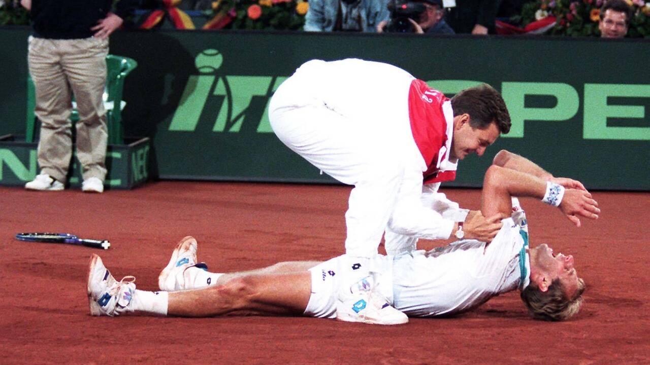 1994 besiegte Muster im Davis Cup Michael Stich nach 5:24 Stunden 12:10 im fünften Satz. 