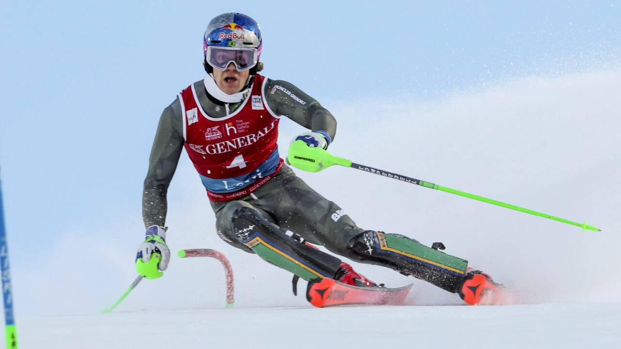 Lucas Braathen führt nach dem ersten Durchgang. Lucas Braathen führt nach dem ersten Durchgang.