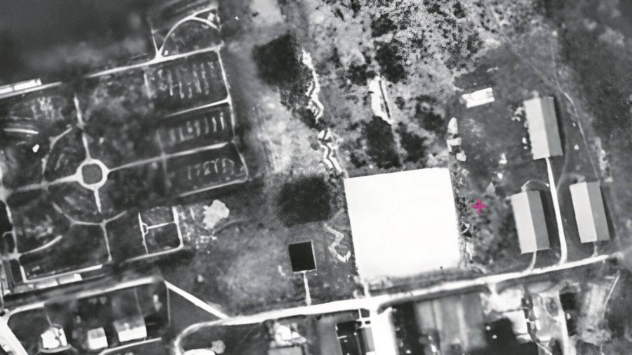 Die Luftaufnahme entstand im Jahr 1945.  