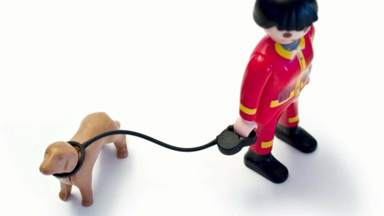 Die Spielzeug-Hundeleine aus Silikon fertigt starlim und sterner 