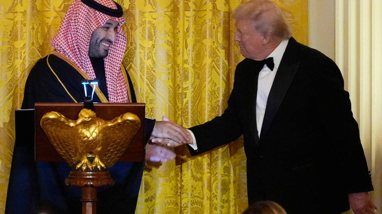 Präsident Trump empfing Mohammed bin Salman zu einem Dinner im Weißen Haus.  