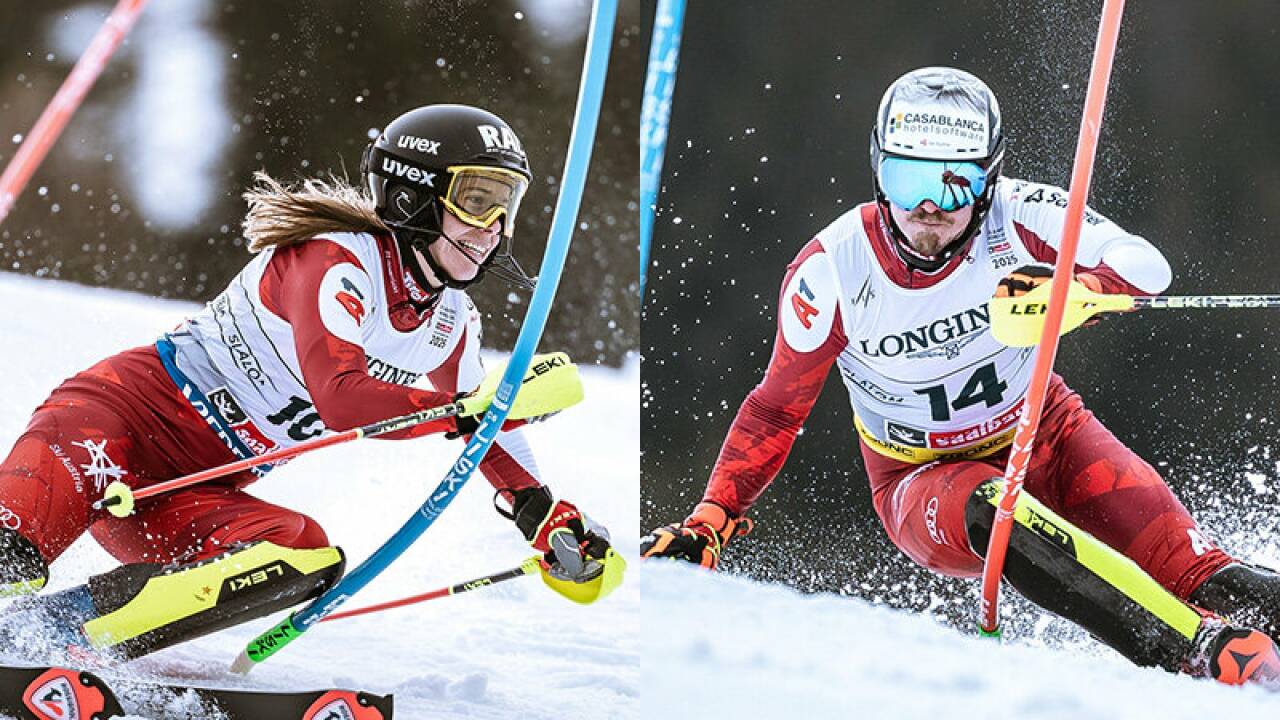 Katharina Liensberger und Manuel Feller werden beim Slalom in Gurgl wieder attackieren 