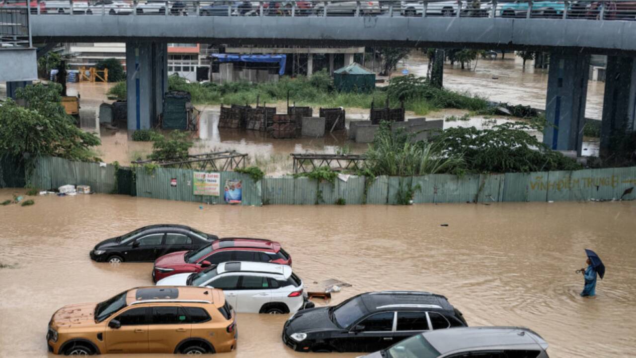 Küstenstadt Nha Trang teilweise unter Wasser Küstenstadt Nha Trang teilweise unter Wasser