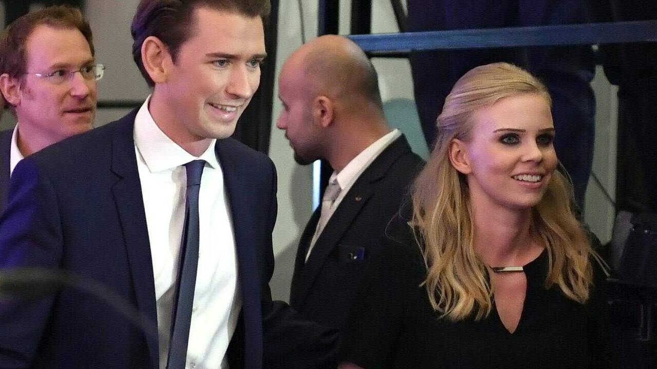 Sebastian Kurz am Sonntagabend in Wien.  Sebastian Kurz am Sonntagabend in Wien.