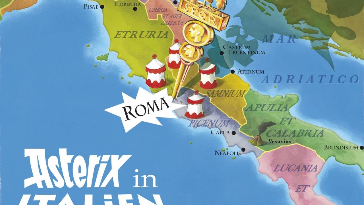 Im neuen Asterix-Band bekommt Obelix bei einem Rennen durch Italien die Zügel in die Hand. Im neuen Asterix-Band bekommt Obelix bei einem Rennen durch Italien die Zügel in die Hand.