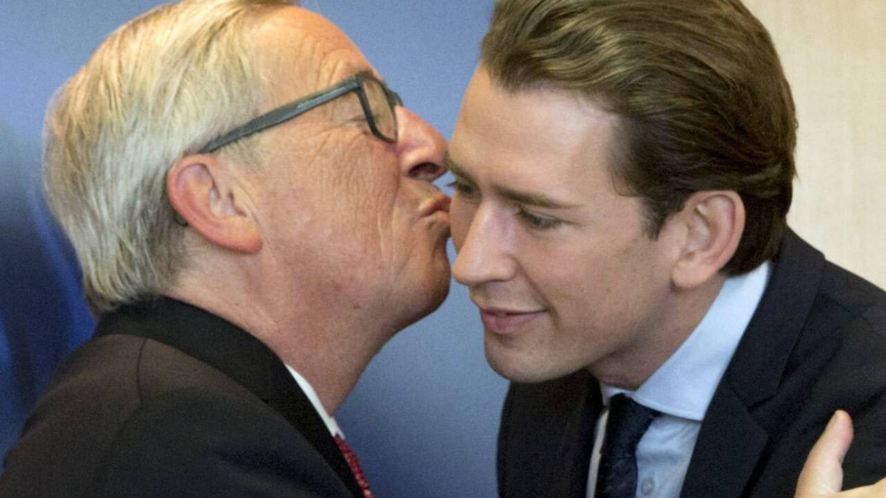 Bussi: EU-Kommissionspräsident Jean-Claude Juncker bot ÖVP-Chef Sebastian Kurz einen besonders innig-herzlichen Empfang. 
