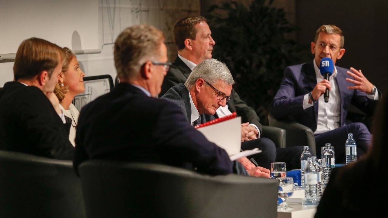 Podiumsdiskussion der Spitzenkandidaten für die Bürgermeisterwahl am Dienstagabend im SN-Saal. 