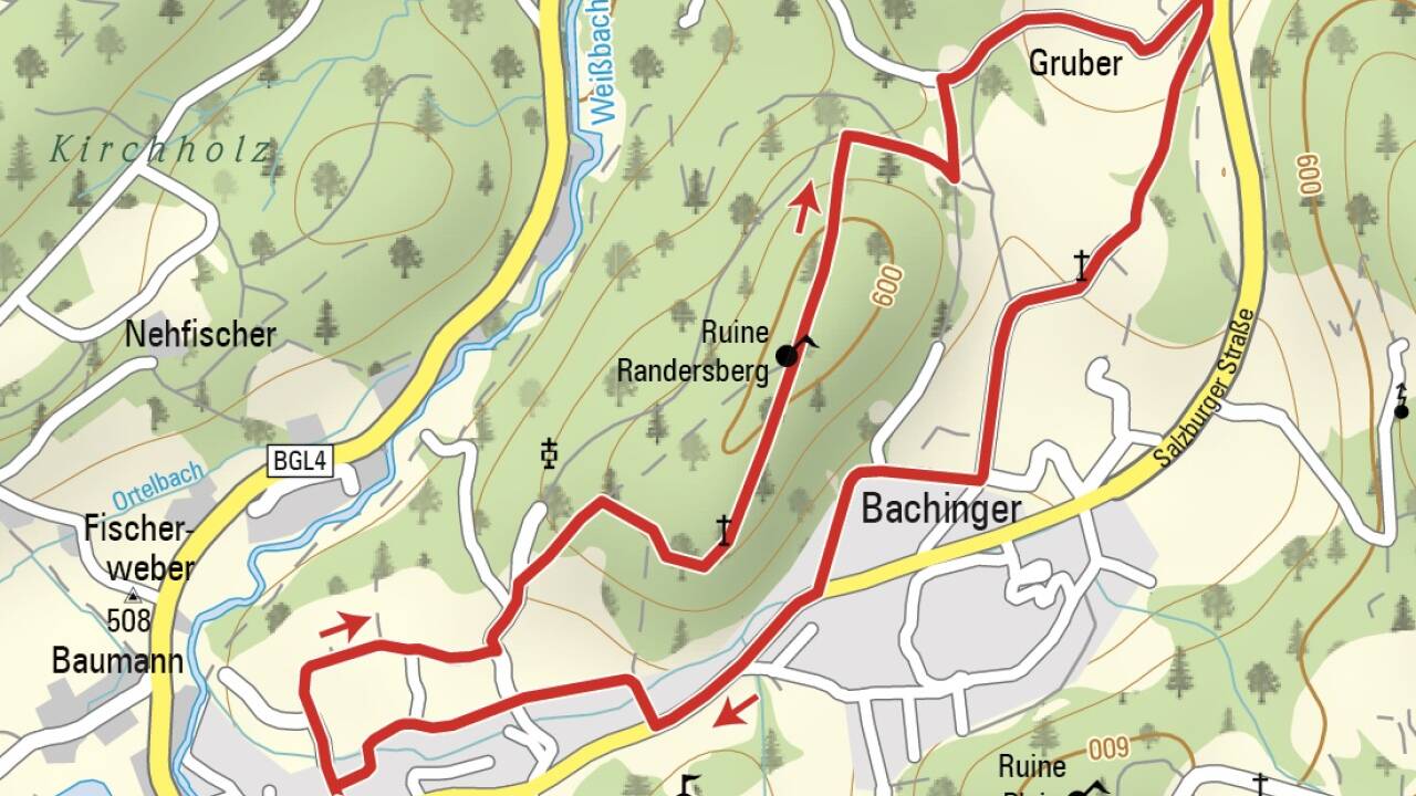 Für die Pilger ist die Wallfahrtskirche in Großgmain das Ziel, für die Wanderung über den Randersberg der Ausgangspunkt. Für die Pilger ist die Wallfahrtskirche in Großgmain das Ziel, für die Wanderung über den Randersberg der Ausgangspunkt.
