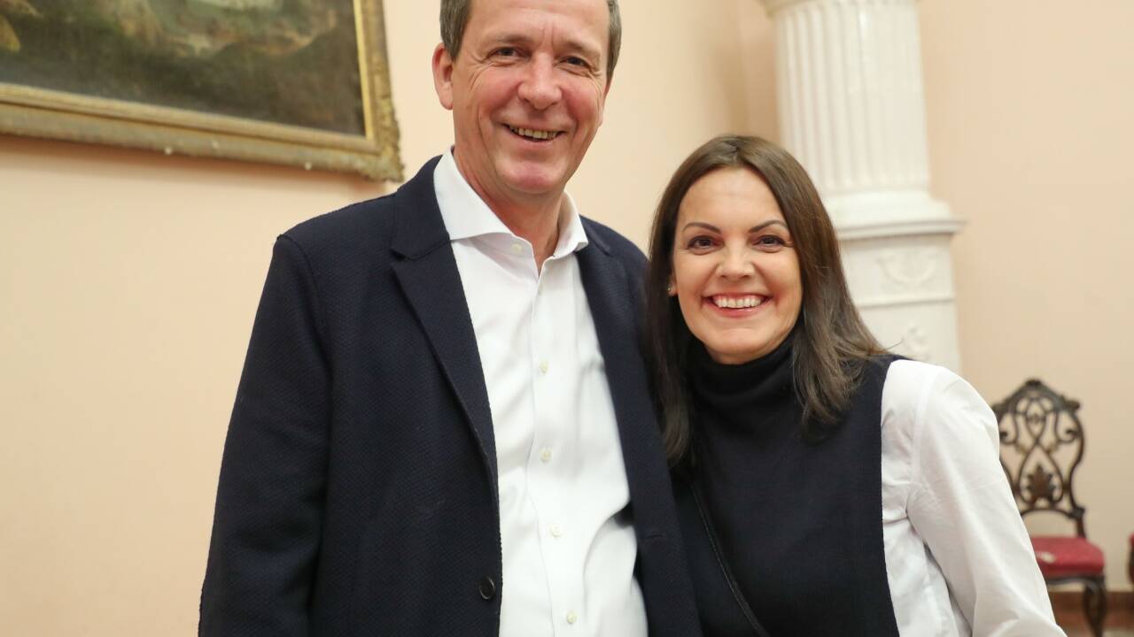 Johann Padutsch (Bürgerliste) mit seiner Ehefrau. 