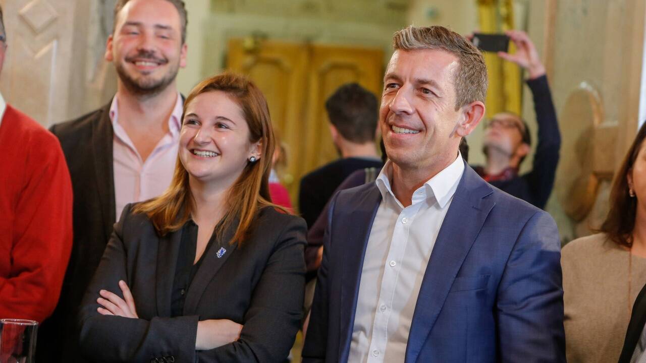 Andreas Reindl mit FPÖ-Chefin Marlene Svazek und FPÖ-Landessprecher Dom Kamper (v. r.). 