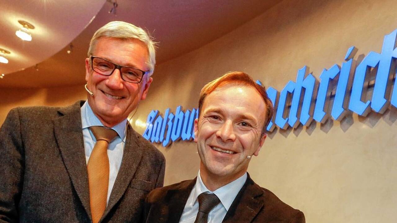 Wer wird Bürgermeister in der Stadt Salzburg? ÖVP-Vizebürgermeister Harald Preuner oder SPÖ-Klubchef Bernhard Auinger? Bei einer Diskussion im SN-Saal versuchten die Kandidaten am Donnerstagabend, mit ihren Argumenten zu punkten.  
