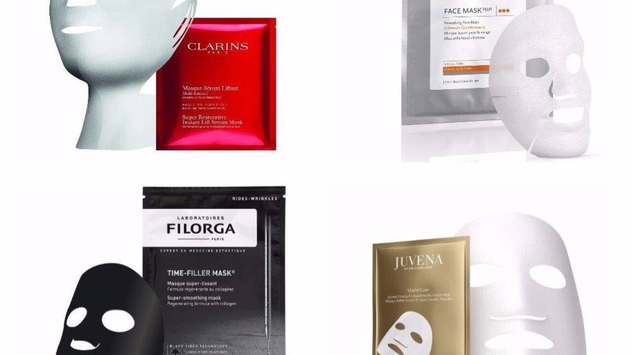 Alles „vliest“: „Masque-Sérum Liftant“ von Clarins verhilft der Haut mit Haronga-Extrakt zu neuer Dichte und Spannkraft. In Verbindung mit intensiv pflegendem Shea-Öl entfaltet das Eszin der Rosskastanie eine stimulierende Wirkung auf die Mikrozirkulation und verleiht einer müden Haut neue jugendliche Frische. „Face Mask <Hochstellen>Plus</Hochstellen> von Dr. Kitzinger (exklusiv bei Marionnaud) aus hautidentischem Kollagen ist angereichert mit Hyaluronsäure und dem straffenden Sofort-Lifting-Wirkstoff Liftonin-Xpress.  „Time-Filler Mask“ von Filorga (exklusiv bei Marionnaud) arbeitet mit einer Kombination aus Pflanzenzuckerarten und Galaktomannanen an der Straffung der Haut. Mit Hilfe der „Black Fiber“-Technologie reinigt und entschlackt die Maske die Haut tiefenwirksam. Die schwarze Faser („Black Fiber“) aus japanischem Eichenholz ist eine Ionenreiche Aktivkohle. Die „MasterCare Express Firming & Smoothing Bio-Fleece Mask“ von Juvena arbeitet mit SkinNova SC Technologie, die mit einem stammzellaktiven Peptid-Wirkstoff kombiniert wird und so die hauteigene Stammzellaktivität unterstüzt. Einen weiteren hautverjüngenden Effekt erzeugt die Kombination aus lang- und kurzkettiger Hyaluronsäure mit Arginin. 