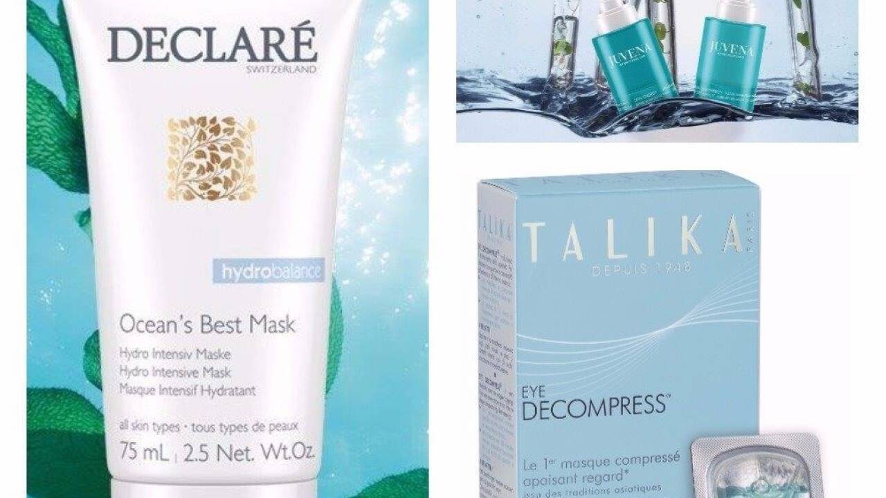 Die „Ocean’s Best Mask“ von Declaré regt mit einer Kombination aus Meeresmineralien, Spurenelementen, Algen- und Seetang-Extrakten die Zellaktivität an. Anzeichen von Müdigkeit und Stress verschwinden, die Haut wird 24 Stunden lang intensiv mit Feuchtigkeit versorgt. Cupuaçu Butter und Jojobaöl verwöhnen die Haut und geben ihr mehr Geschmeidigkeit. Die „Refine & Exfoliate Mask“ aus der Skin Energie-Linie von Juvena: Auf Basis von ausgewählten, natürlichen Fruchtsäuren werden die Funktionen der Haut unterstützt. Sanft und ohne mechanisches Rubbeln werden überschüssiger Talg und Hautschuppen entfernt. Das Hautbild ist rein, glatt und ebenmäßig. Erholung für die Augenpartie bietet die „Eye Decompress“-Maske von Talika. Man drückt auf die mit dem Serum gefüllte Kapsel und lässt das Serum in das Vliespatch laufen. Dieses wird nun aufgefaltet und für 10 Minuten auf die Augenpartie gelegt. Die Augenpartie wird hydratisiert, besänftigt, wirkt geglättet und schwillt ab. Dafür sorgen Japanische Rosenblüten, Escin, Kamillen- & Kornblumenwasser. 