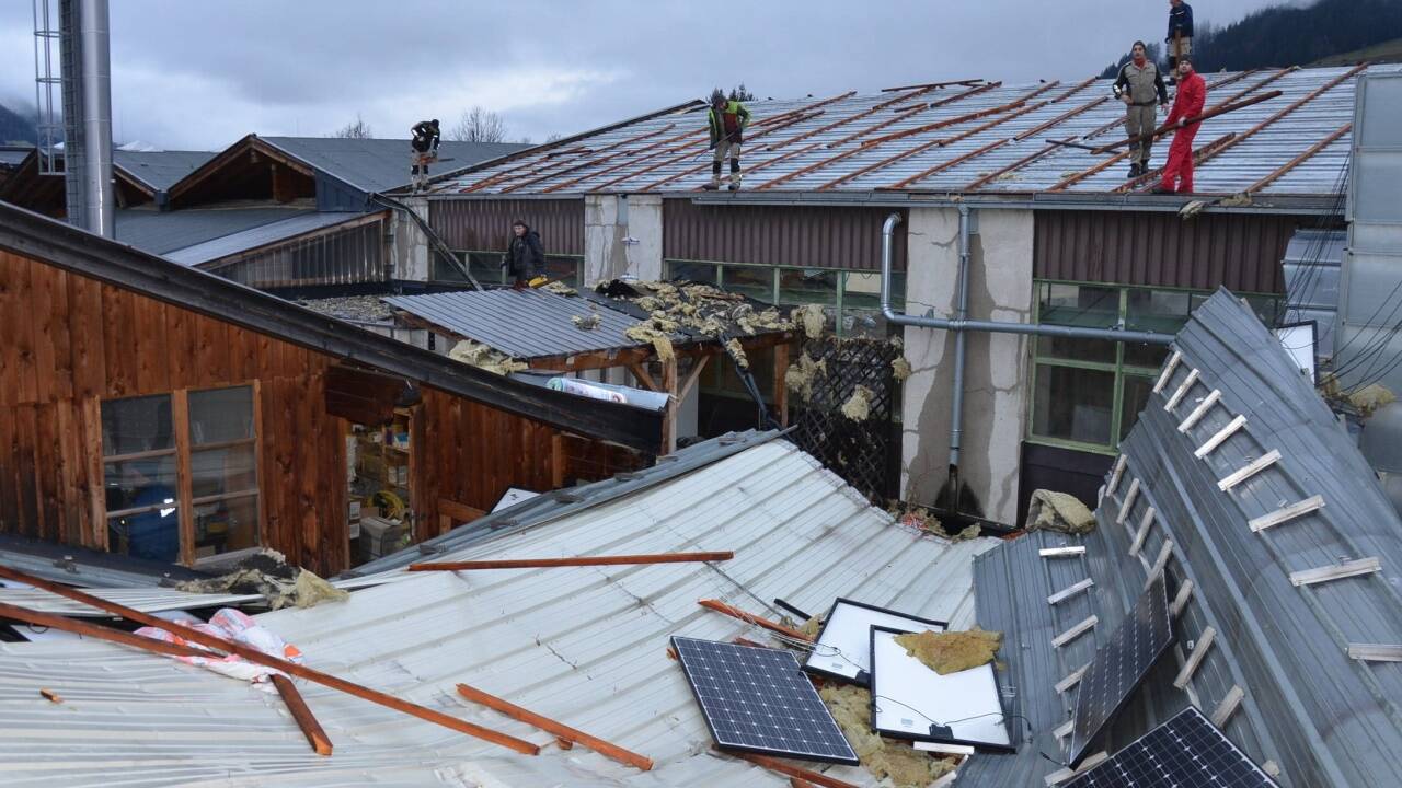 In der Oberpinzgauer Gemeinde Niedernsill wurden 300 m2 Blechdach einer Sägewerkshalle weggerissen und gegen ein 150 Meter entferntes Mehrfamilienhaus geschleudert. Dabei wurde ein 25-Jähriger verletzt. 