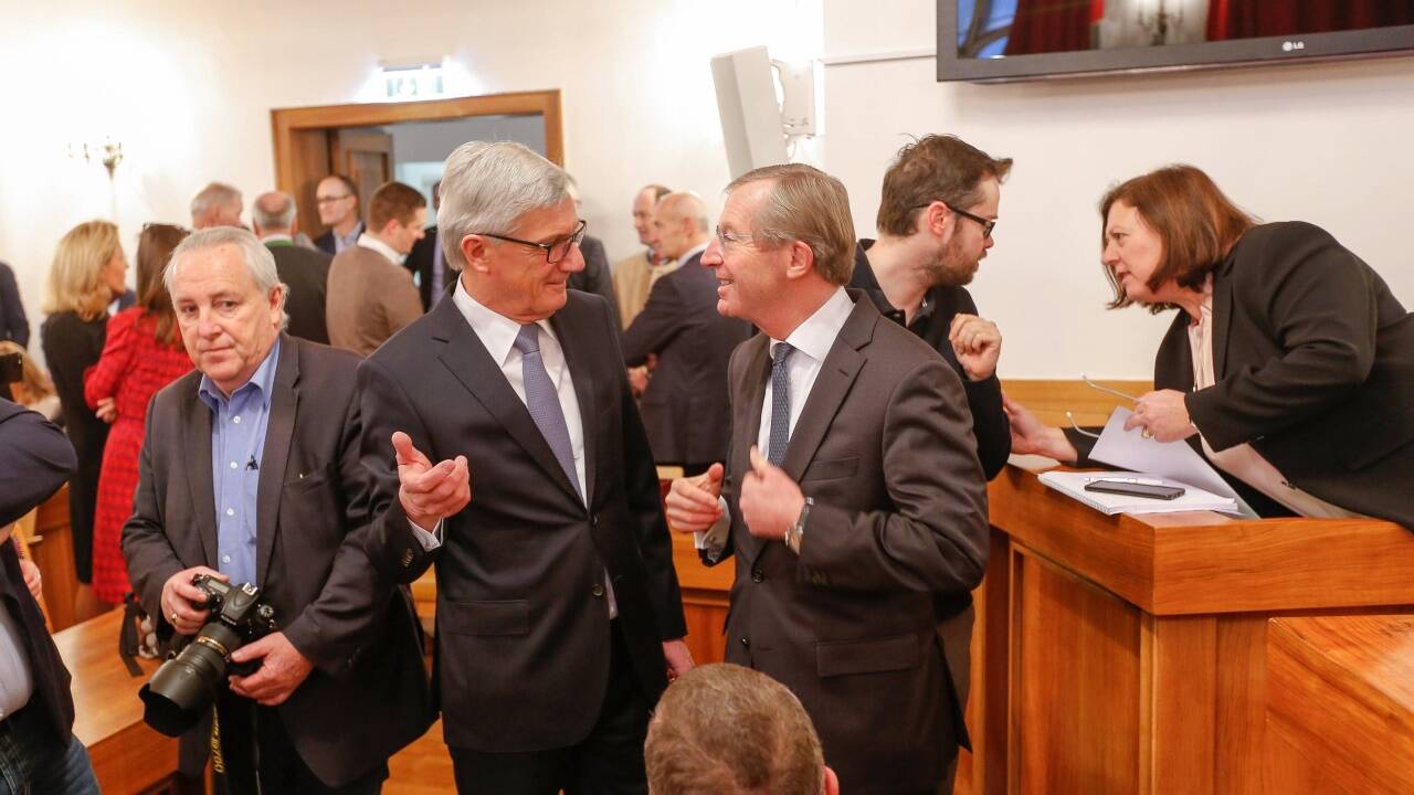 Szenen einen Angelobung. 
