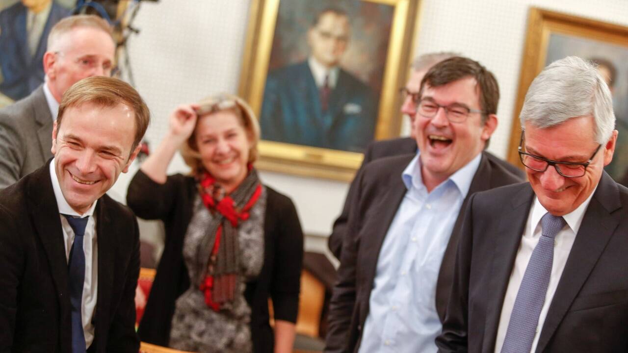 Szenen einen Angelobung. 