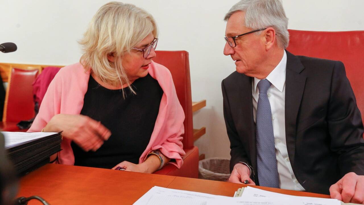 Szenen einen Angelobung. 