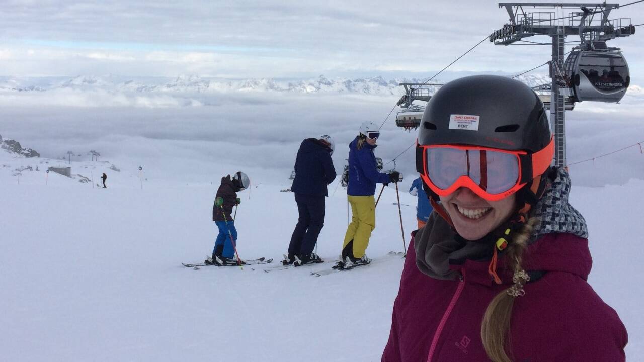 SN-Redakteurin Sabrina Glas versuchte sich auf der Piste.  SN-Redakteurin Sabrina Glas versuchte sich auf der Piste.