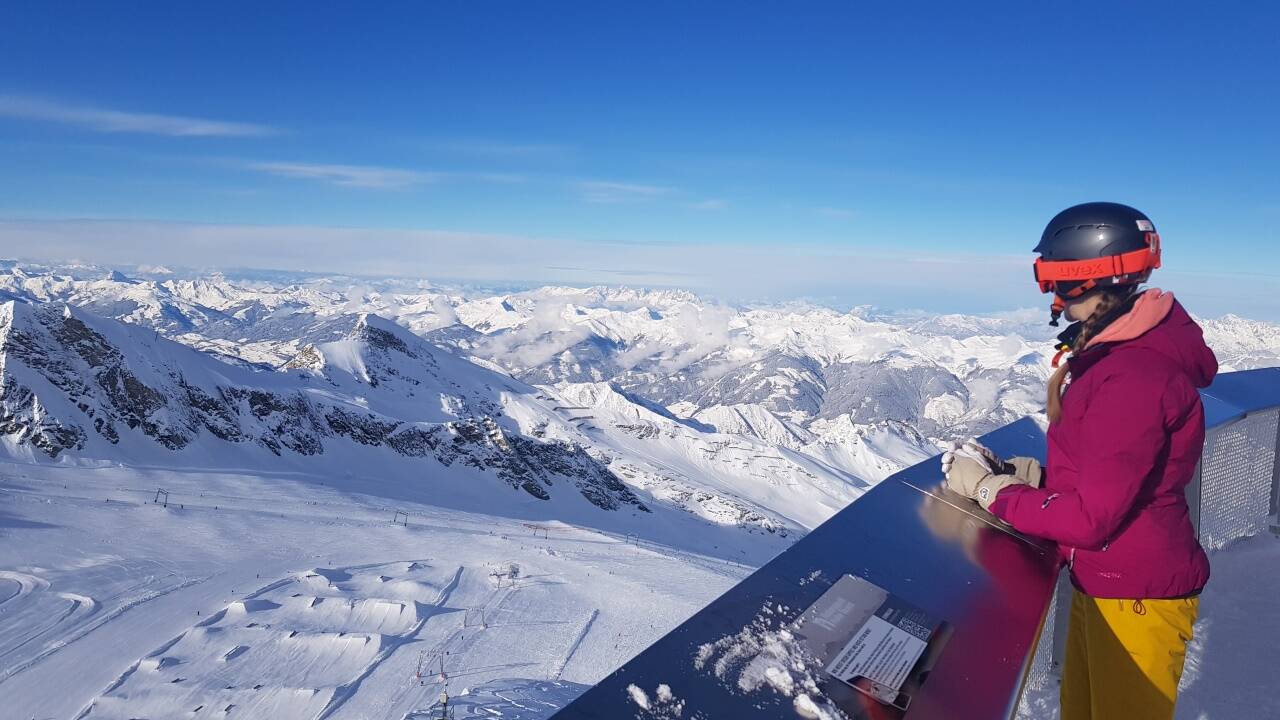 Auf über 3000 Meter: Das Skigebiet in seiner vollen Pracht.  Auf über 3000 Meter: Das Skigebiet in seiner vollen Pracht.